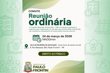 CONVITE REUNIÃO ORDINÁRIA! 