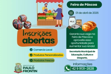 Feira de Páscoa 2026 – Inscrições Abertas!!!