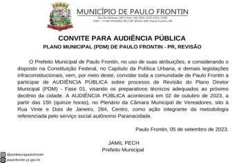 CONVITE PARA AUDIÊNCIA PUBLICA 