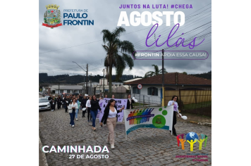 Primeira Caminhada do Agosto Lilás mobiliza a comunidade contra a violência à mulher.
