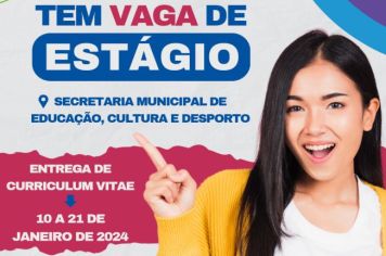 TEM VAGA DE ESTÁGIO