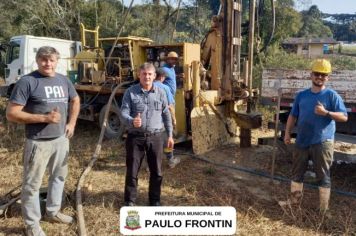 PREFEITO JAMIL ESTEVE ACOMPANHANDO OS TRABALHOS DE PERFURAÇÃO DE POÇOS ARTESIANOS NAS LOCALIDADES DE SANTANA E LIMOEIRO.