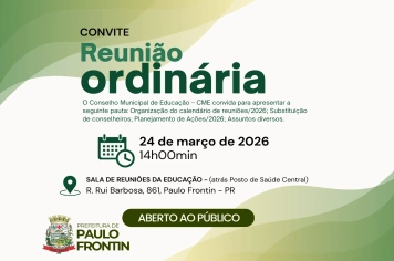 CONVITE REUNIÃO ORDINÁRIA! 