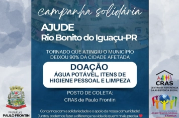 CAMPANHA DE SOLIDARIEDADE – AJUDE RIO BONITO DO IGUAÇU 