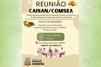 REUNIÃO CAISAN/COMSEA – 23 DE FEVEREIRO