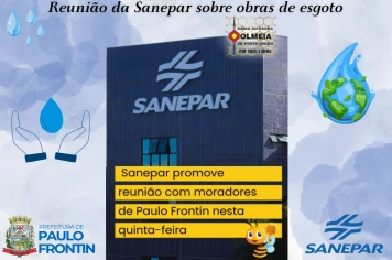 Paulo Frontin: reunião da Sanepar sobre obras de esgoto