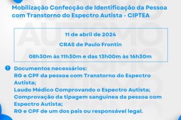 ABRIL AZUL - MÊS DE CONSCIENTIZAÇÃO SOBRE O AUTISMO 