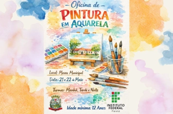 Oficina pintura em aquarela!