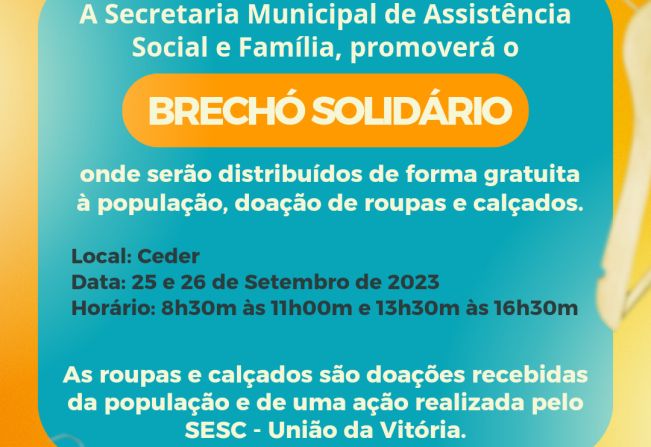 BRECHÓ SOLIDÁRIO!