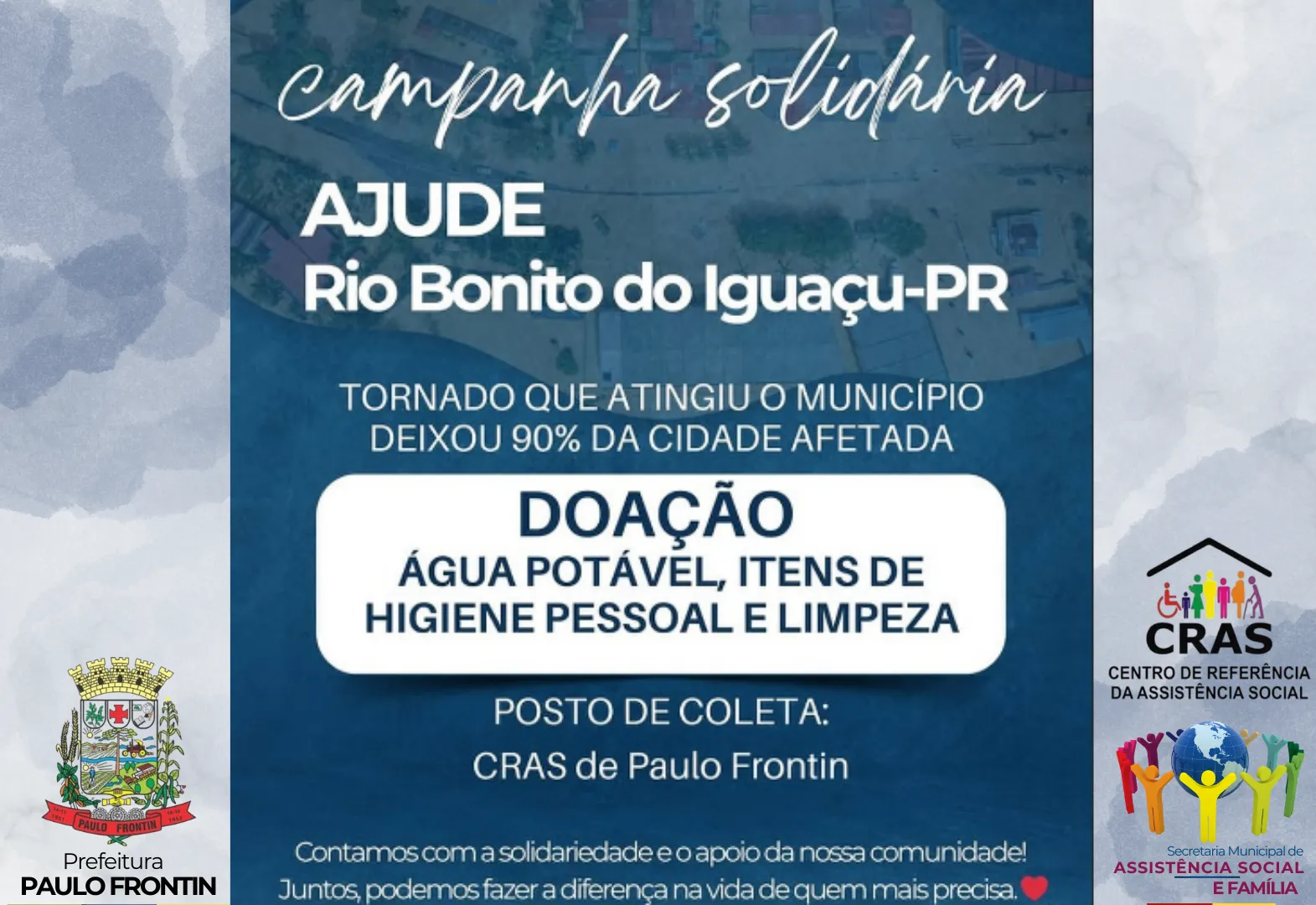 CAMPANHA DE SOLIDARIEDADE – AJUDE RIO BONITO DO IGUAÇU 