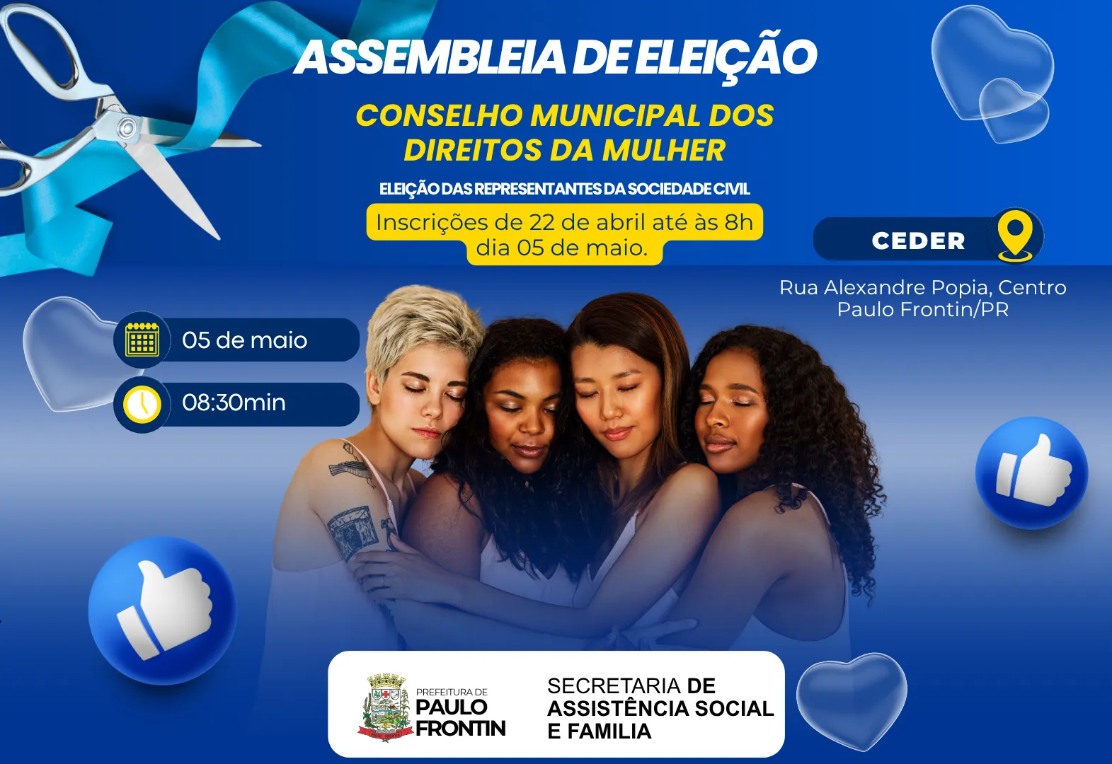 ASSEMBLEIA DE ELEIÇÃO - CONSELHO MUNICIPAL DOS DIREITOS DA MULHER