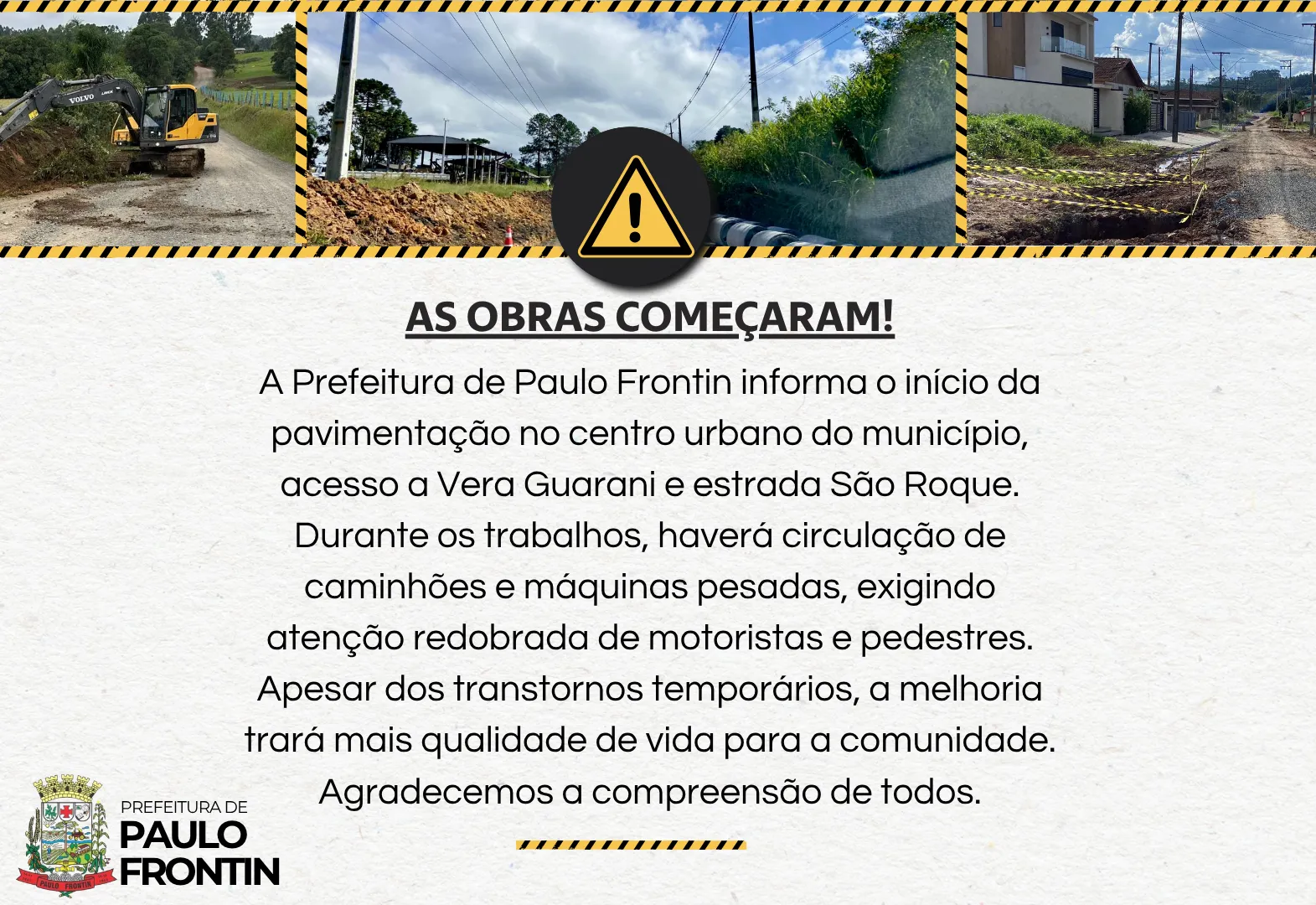 As obras chegaram e são grandes!