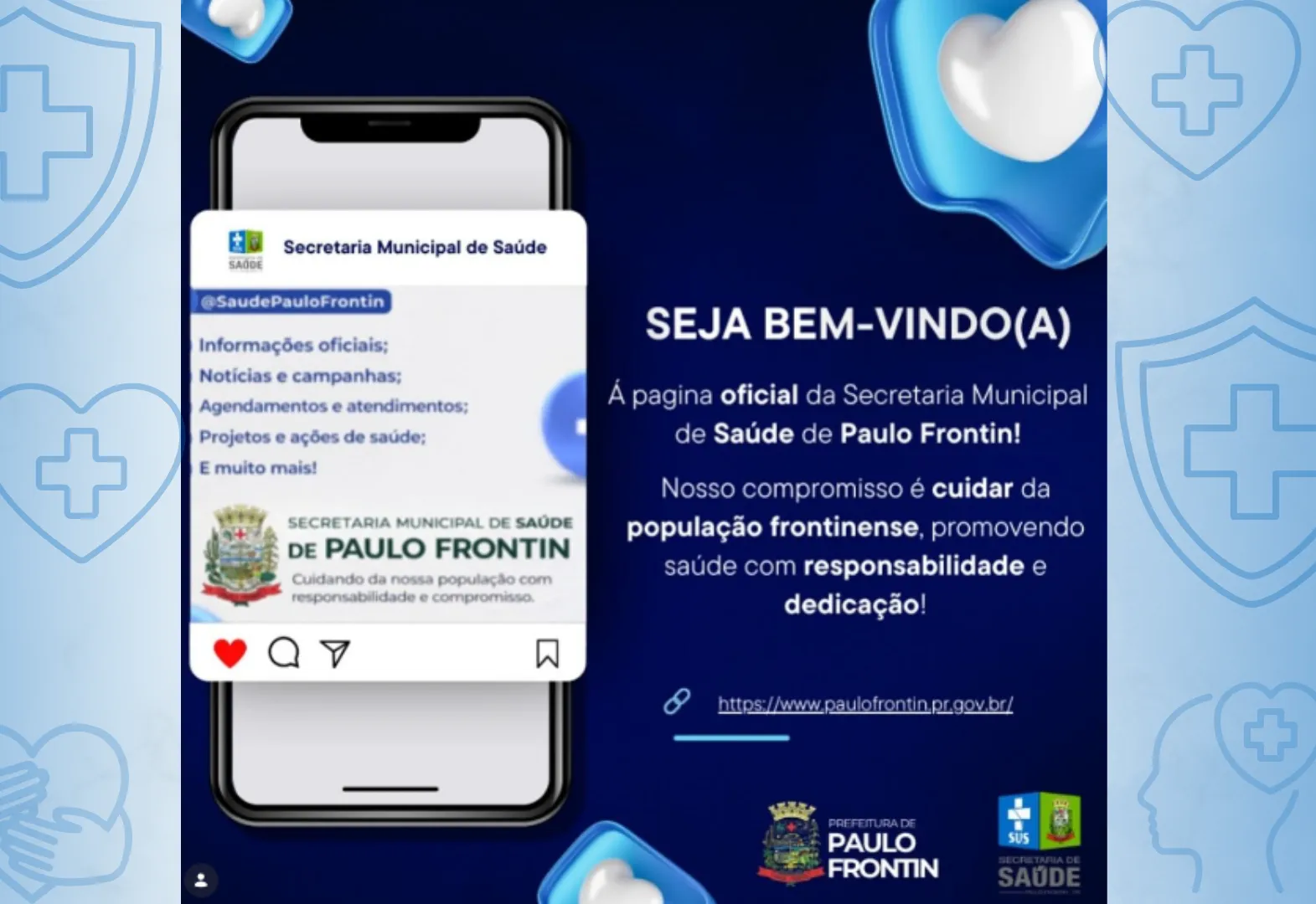 Pagina oficial da secretaria municipal de saúde de Paulo Frontin! 