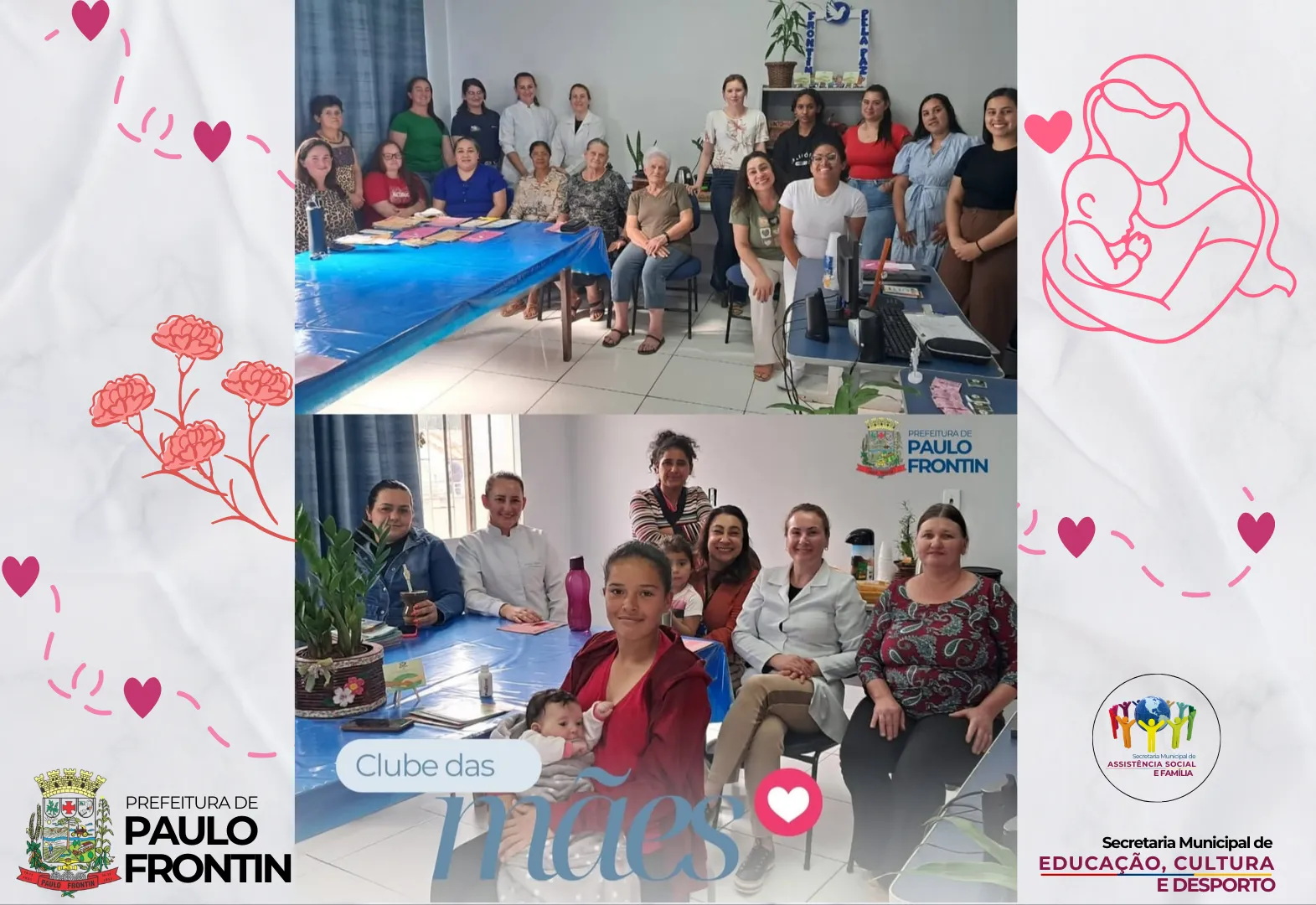 Implantação do Clube de Mães nas Escolas Municipais de Paulo Frontin, Paraná.