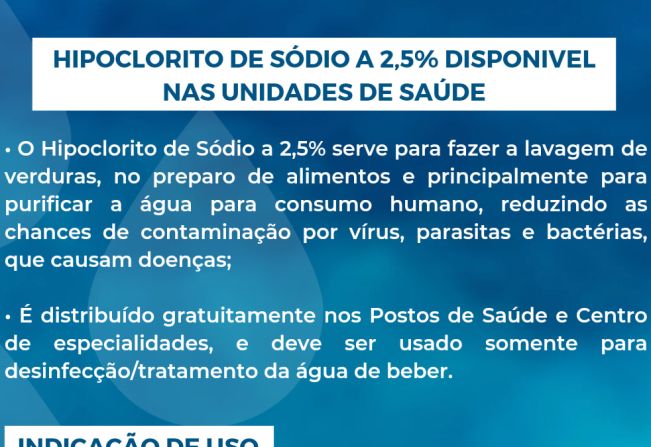 DISPONÍVEL NAS UNIDADES DE SAÚDE