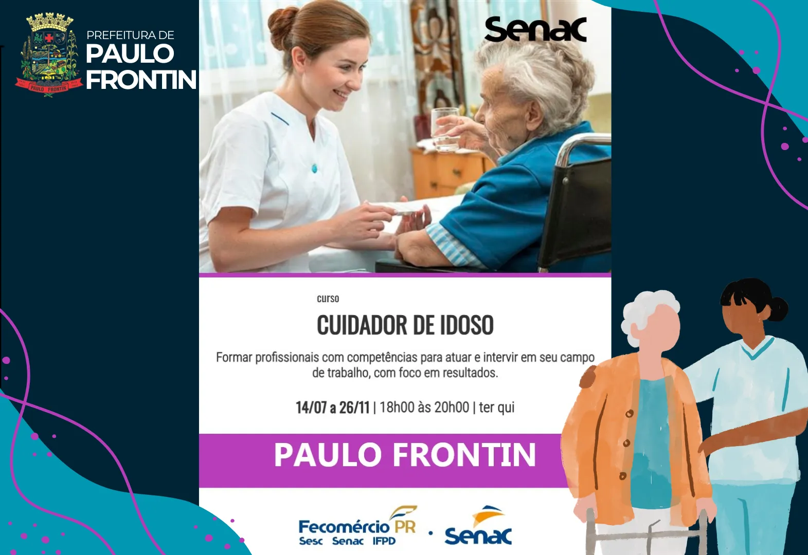 CURSO GRATUITO DE CUIDADOR DE IDOSO – PAULO FRONTIN