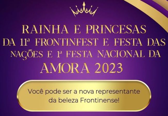Candidatas a Rainha e Princesas da 11ª FrontinFest e Festa das Nações e 1ª Festa Nacional da Amora em Paulo Frontin.